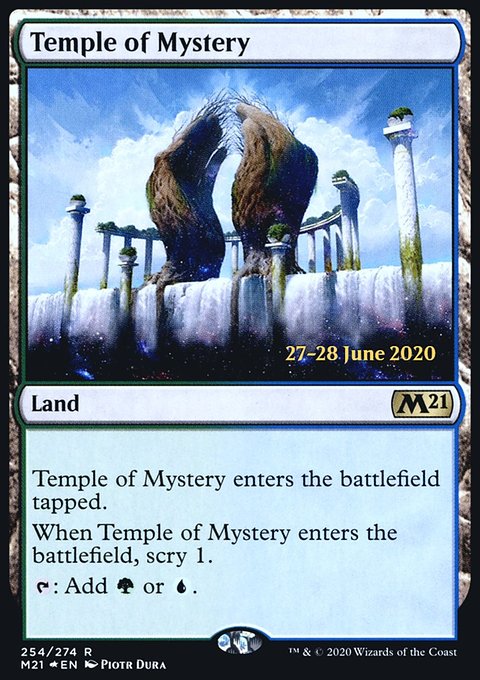 Temple of Mystery, Core Set 2021 Promos #254s, Magic: The Gathering card