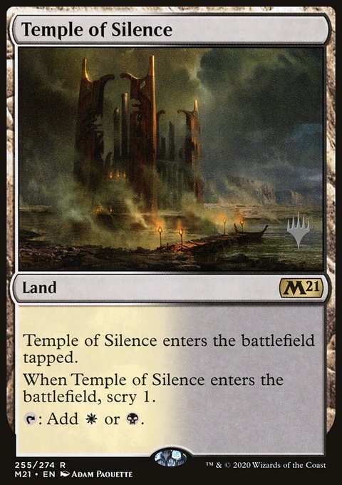 Temple of Silence, Core Set 2021 Promos #255p, Magic: The Gathering card