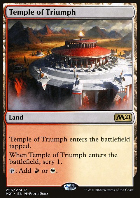 Temple of Triumph, Core Set 2021 Promos #256p, Magic: The Gathering card