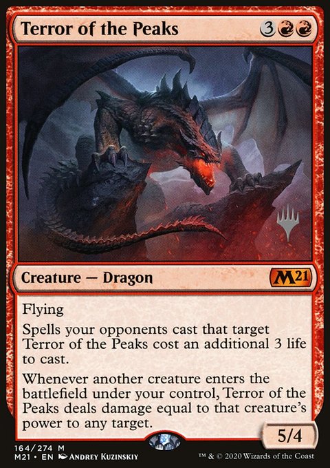 Terror of the Peaks, Core Set 2021 Promos #164p, Magic: The Gathering card