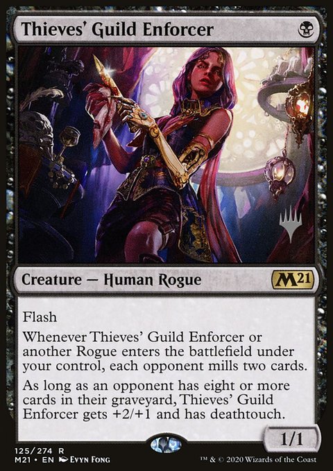 Thieves' Guild Enforcer, Core Set 2021 Promos #125p, Magic: The Gathering card