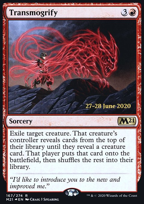 Transmogrify, Core Set 2021 Promos #167s, Magic: The Gathering card
