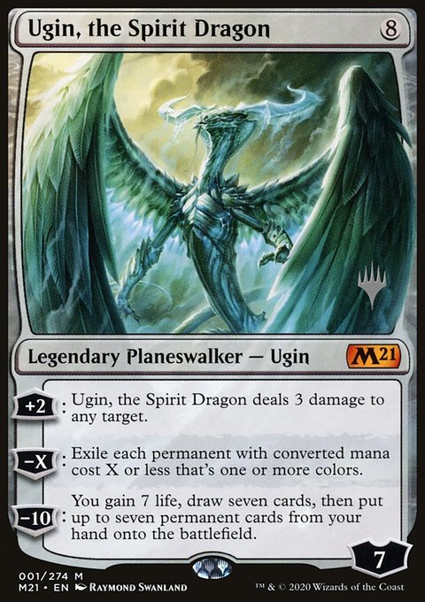 Ugin, the Spirit Dragon, Core Set 2021 Promos #1p, Magic: The Gathering card