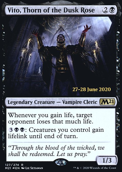 Vito, Thorn of the Dusk Rose, Core Set 2021 Promos #127s, Magic: The Gathering card