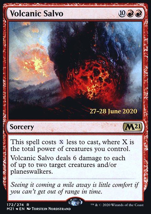 Volcanic Salvo, Core Set 2021 Promos #172s, Magic: The Gathering card