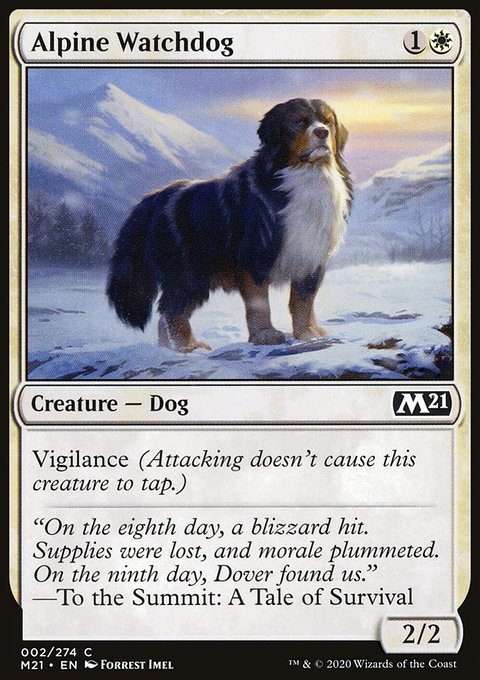 Alpine Watchdog, Core Set 2021 #2, Magic: The Gathering card