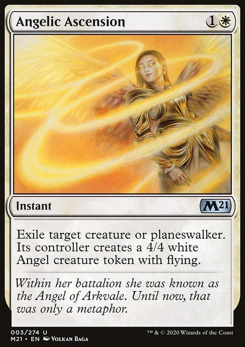 Angelic Ascension, Core Set 2021 #3, Magic: The Gathering card