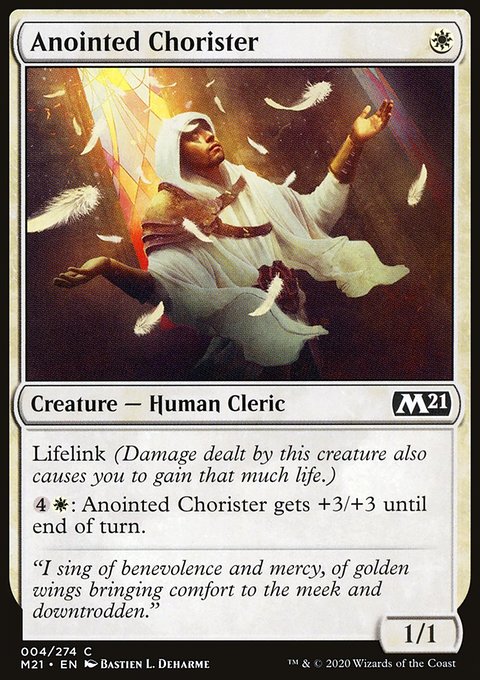 Anointed Chorister, Core Set 2021 #4, Magic: The Gathering card