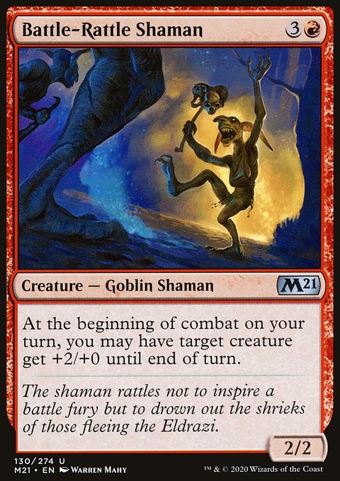 Battle-Rattle Shaman, Core Set 2021 #130, Magic: The Gathering card
