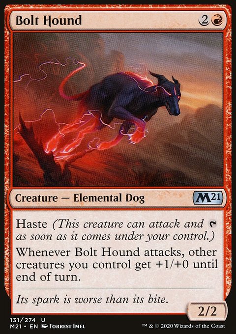 Bolt Hound, Core Set 2021 #131, Magic: The Gathering card
