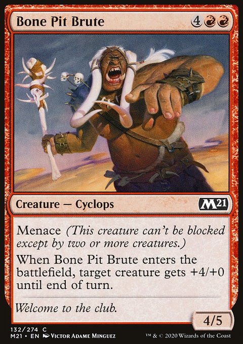 Bone Pit Brute, Core Set 2021 #132, Magic: The Gathering card