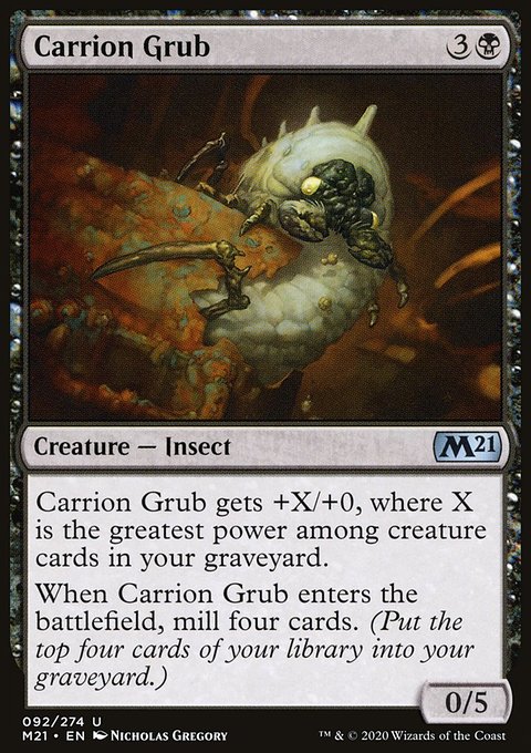 Carrion Grub, Core Set 2021 #92, Magic: The Gathering card