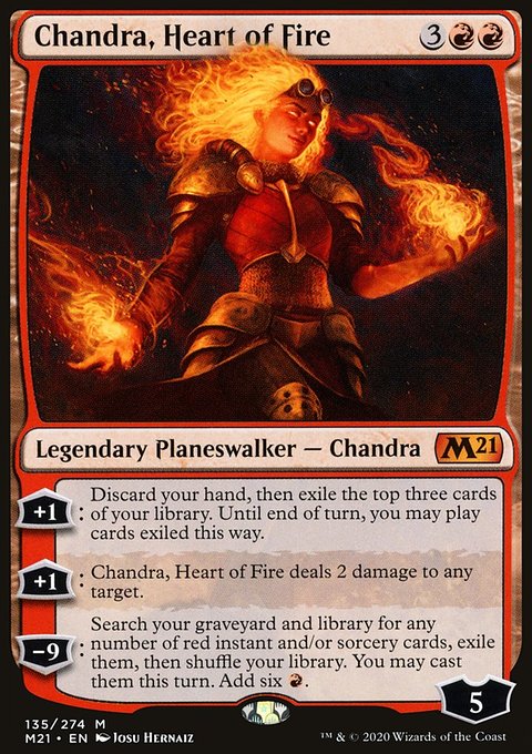 Chandra, Heart of Fire, Core Set 2021 #135, Magic: The Gathering card