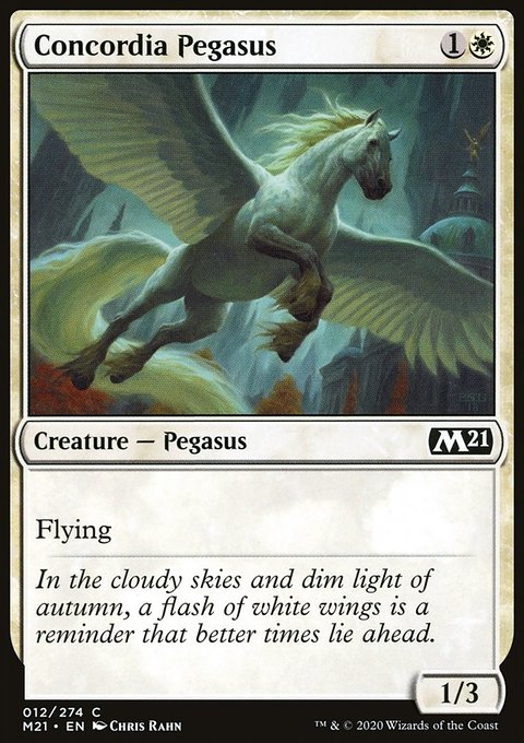 Concordia Pegasus, Core Set 2021 #12, Magic: The Gathering card