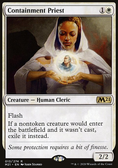 Containment Priest, Core Set 2021 #13, Magic: The Gathering card