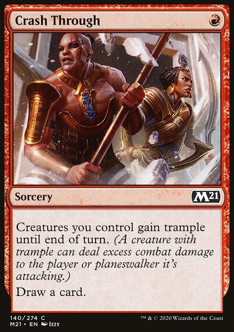 Crash Through, Core Set 2021 #140, Magic: The Gathering card