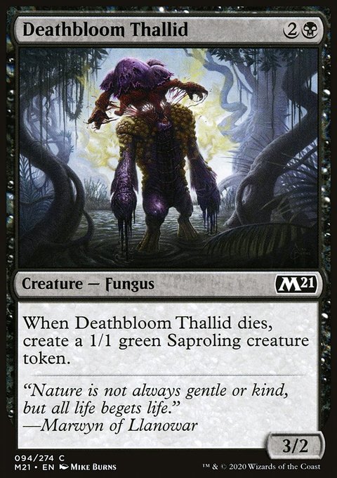 Deathbloom Thallid, Core Set 2021 #94, Magic: The Gathering card