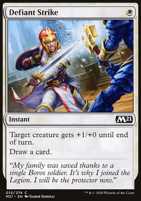 Defiant Strike, Core Set 2021 #15, Magic: The Gathering card