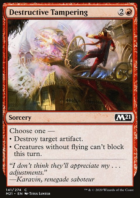 Destructive Tampering, Core Set 2021 #141, Magic: The Gathering card