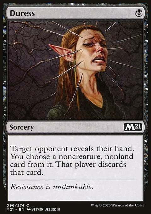 Duress, Core Set 2021 #96, Magic: The Gathering card