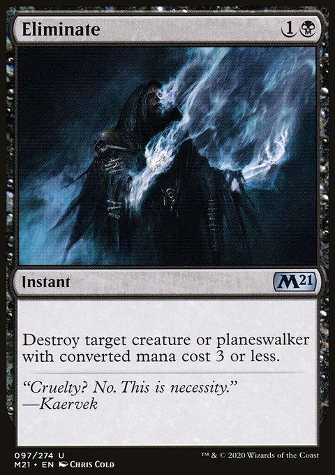 Eliminate, Core Set 2021 #97, Magic: The Gathering card