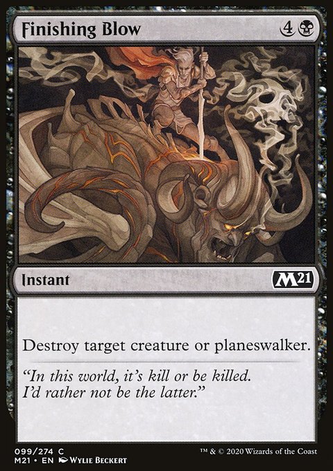 Finishing Blow, Core Set 2021 #99, Magic: The Gathering card