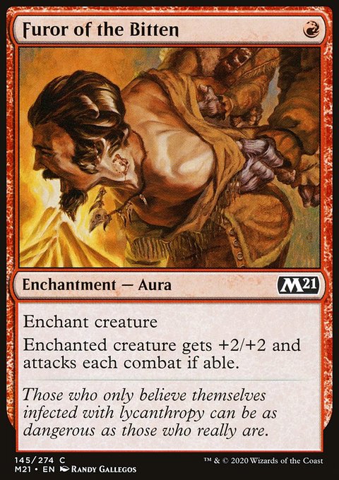 Furor of the Bitten, Core Set 2021 #145, Magic: The Gathering card