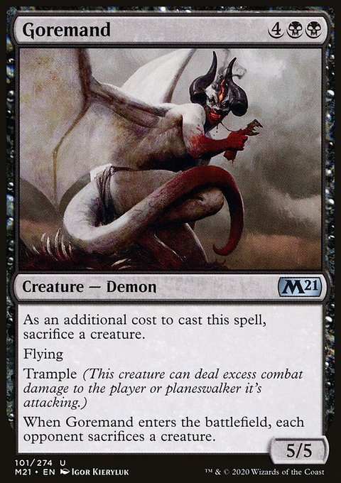 Goremand, Core Set 2021 #101, Magic: The Gathering card