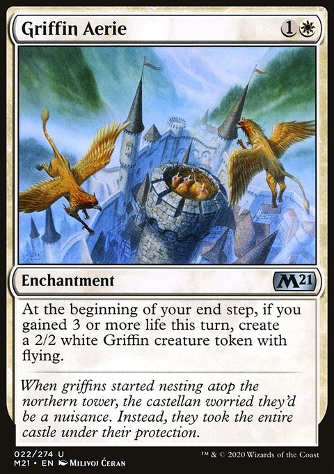 Griffin Aerie, Core Set 2021 #22, Magic: The Gathering card