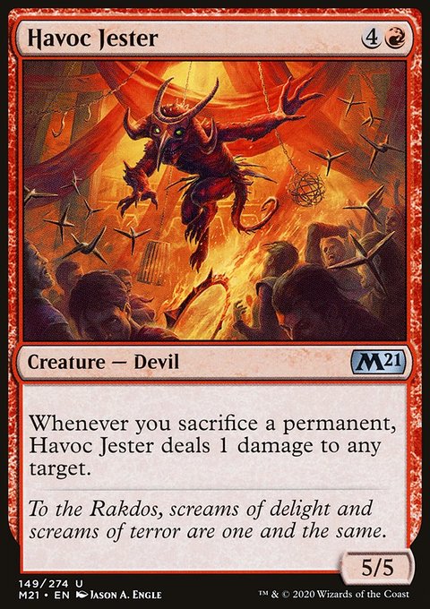 Havoc Jester, Core Set 2021 #149, Magic: The Gathering card
