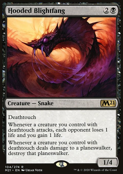 Hooded Blightfang, Core Set 2021 #104, Magic: The Gathering card