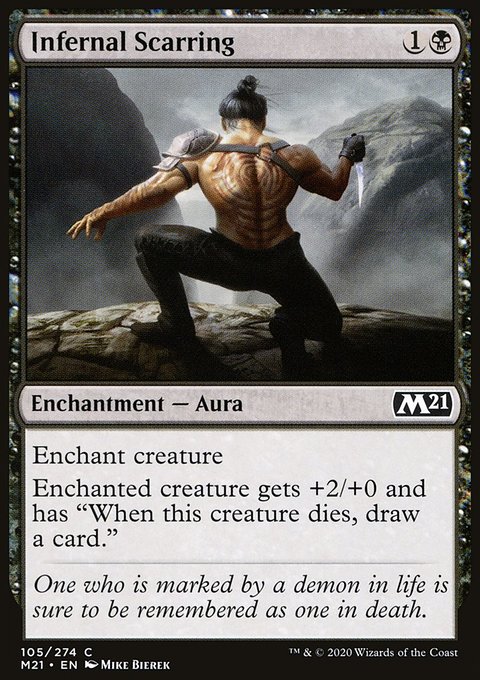 Infernal Scarring, Core Set 2021 #105, Magic: The Gathering card