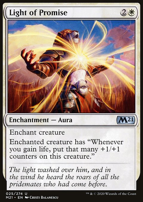 Light of Promise, Core Set 2021 #25, Magic: The Gathering card