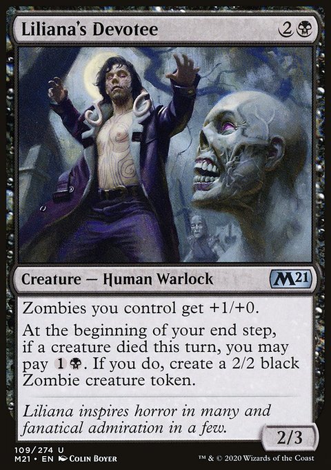 Liliana's Devotee, Core Set 2021 #109, Magic: The Gathering card