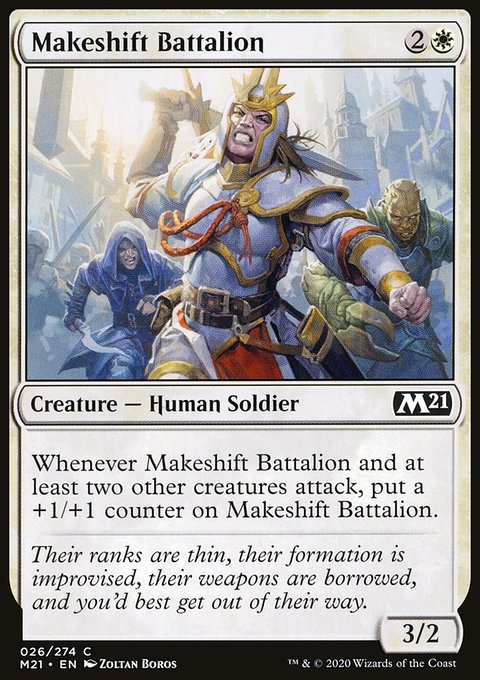 Makeshift Battalion, Core Set 2021 #26, Magic: The Gathering card