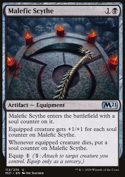 Malefic Scythe, Core Set 2021 #112, Magic: The Gathering card
