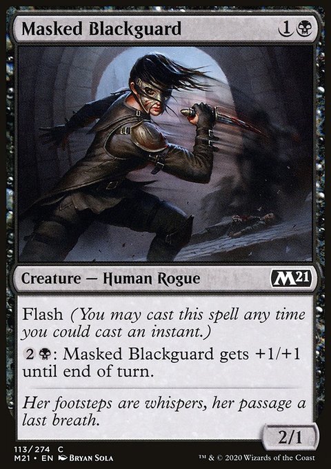 Masked Blackguard, Core Set 2021 #113, Magic: The Gathering card