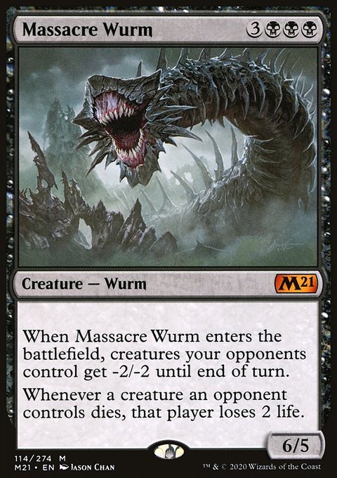 Massacre Wurm, Core Set 2021 #114, Magic: The Gathering card