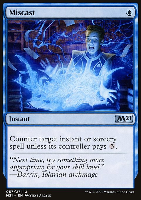 Miscast, Core Set 2021 #57, Magic: The Gathering card
