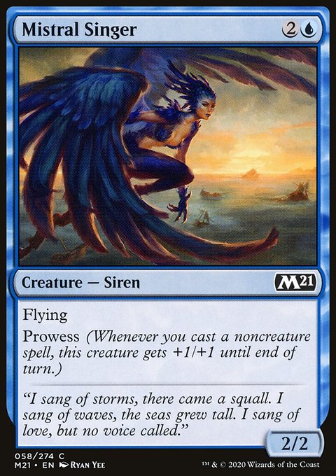 Mistral Singer, Core Set 2021 #58, Magic: The Gathering card