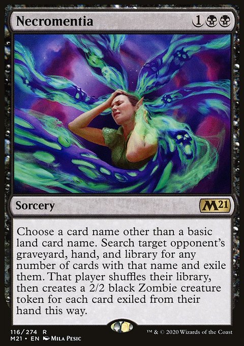 Necromentia, Core Set 2021 #116, Magic: The Gathering card