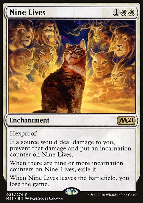Nine Lives, Core Set 2021 #28, Magic: The Gathering card