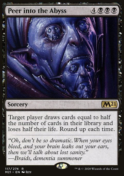 Peer into the Abyss, Core Set 2021 #117, Magic: The Gathering card