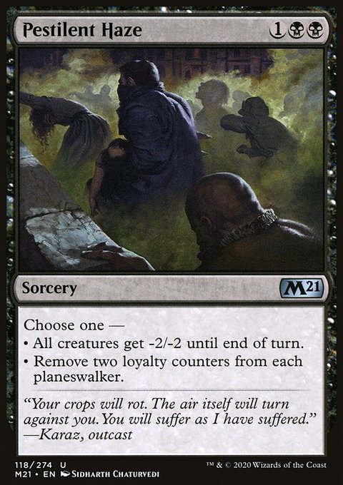 Pestilent Haze, Core Set 2021 #118, Magic: The Gathering card