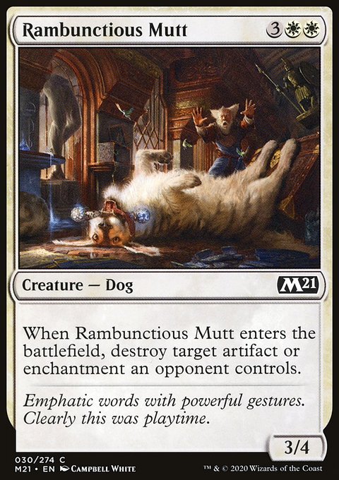 Rambunctious Mutt, Core Set 2021 #30, Magic: The Gathering card