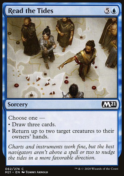Read the Tides, Core Set 2021 #62, Magic: The Gathering card