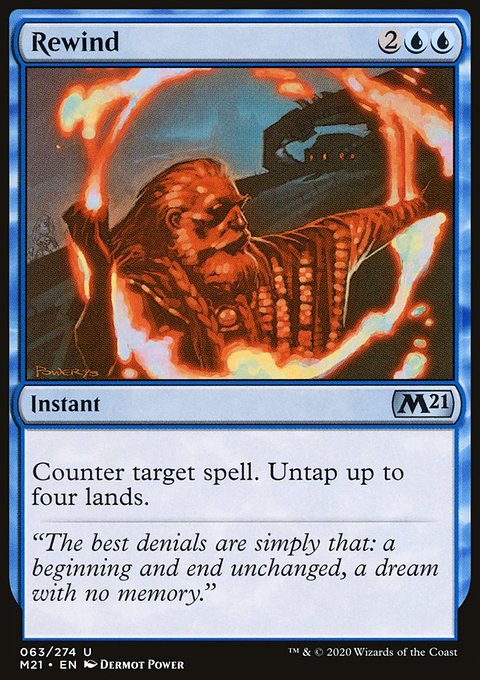Rewind, Core Set 2021 #63, Magic: The Gathering card