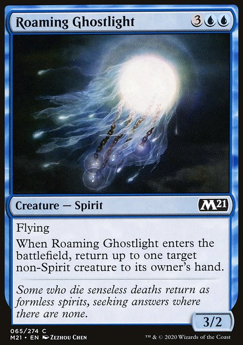 Roaming Ghostlight, Core Set 2021 #65, Magic: The Gathering card