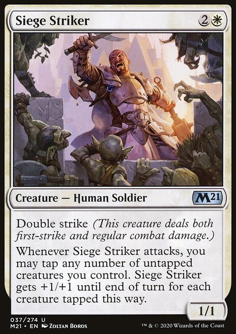 Siege Striker, Core Set 2021 #37, Magic: The Gathering card