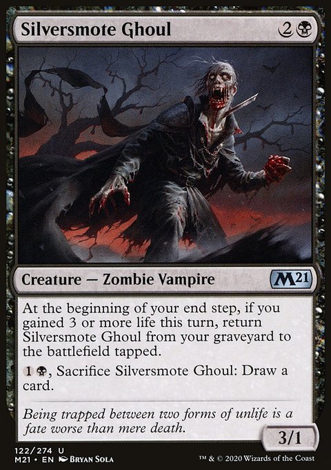 Silversmote Ghoul, Core Set 2021 #122, Magic: The Gathering card
